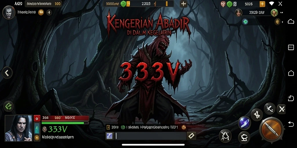 Screenshot menampilkan pengalaman gameplay menyeramkan dari 333V.