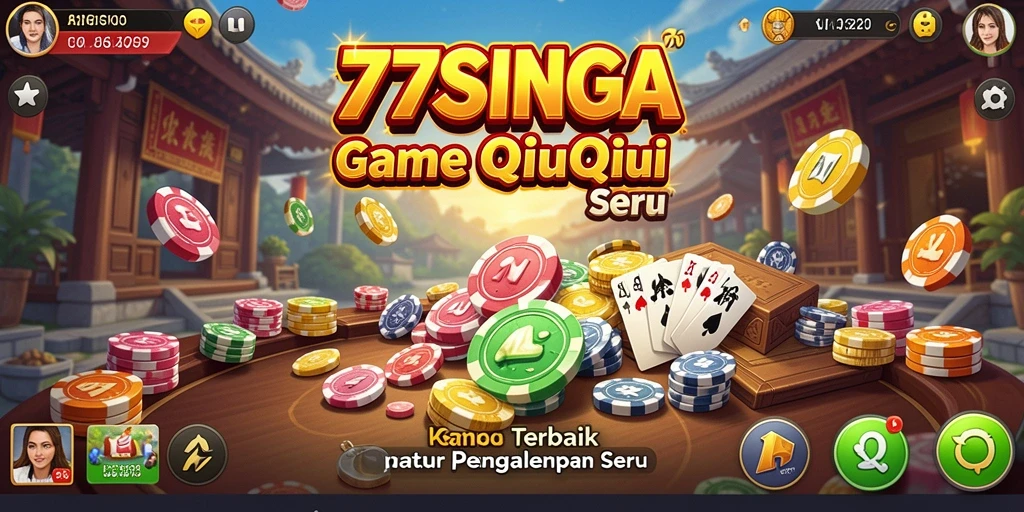 Tampilan menarik dari gameplay QiuQiu di 77SINGA.