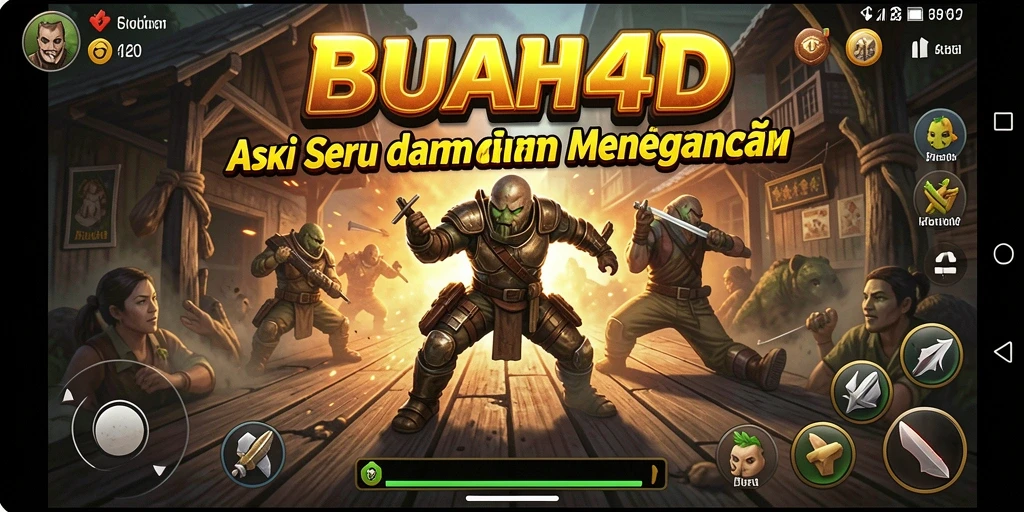 Screenshot gameplay intens BUAH4D yang menunjukkan aksi mengejutkan.