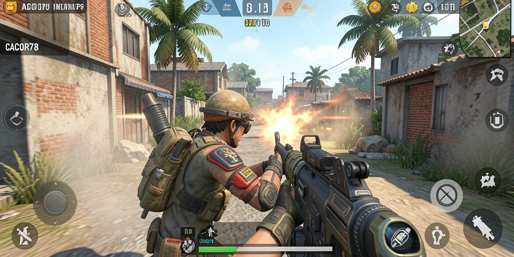 Gameplay seru yang penuh aksi dalam CACOR78.
