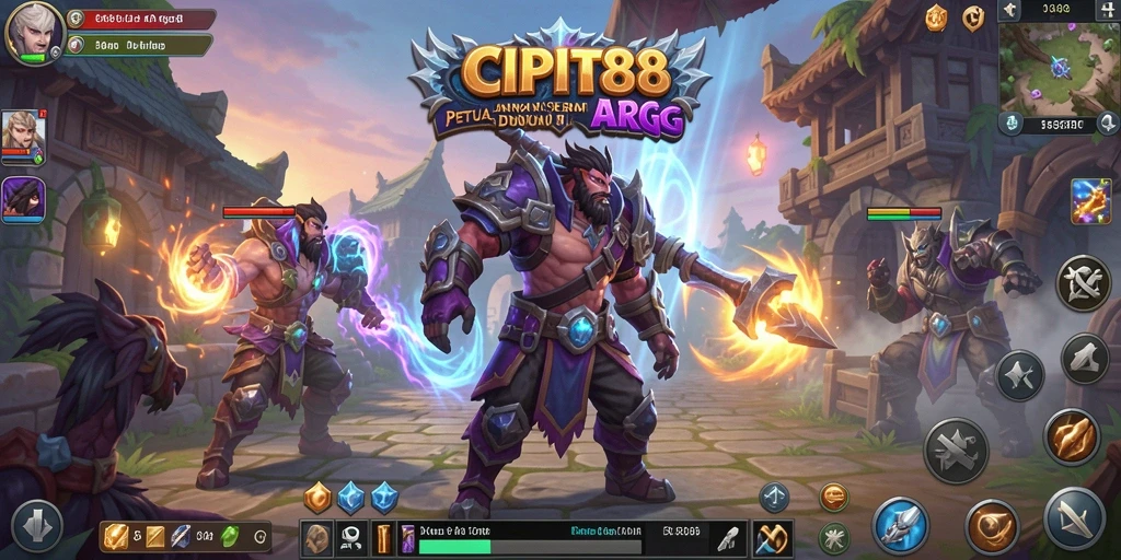 Screenshot utama CIPIT88 menampilkan aksi seru dalam pertarungan ARPG.