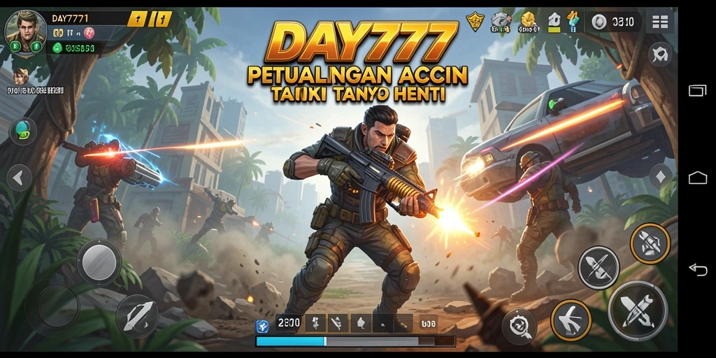 Tampilan menarik dari gameplay penuh aksi DAY777.