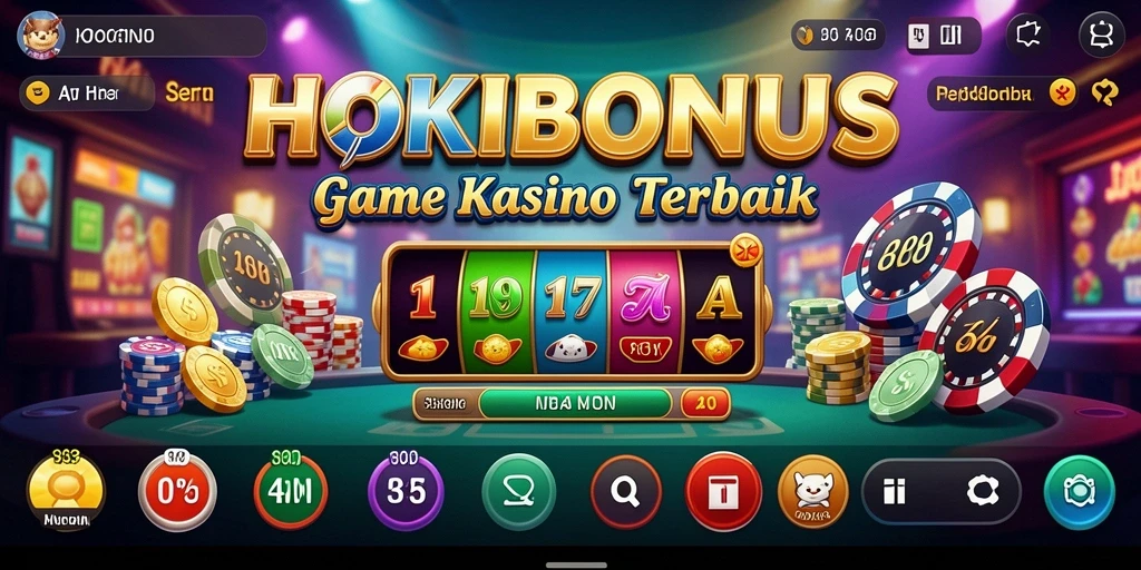 Tampilan gameplay kasino HOKIBONUS yang mendebarkan dan interaktif.
