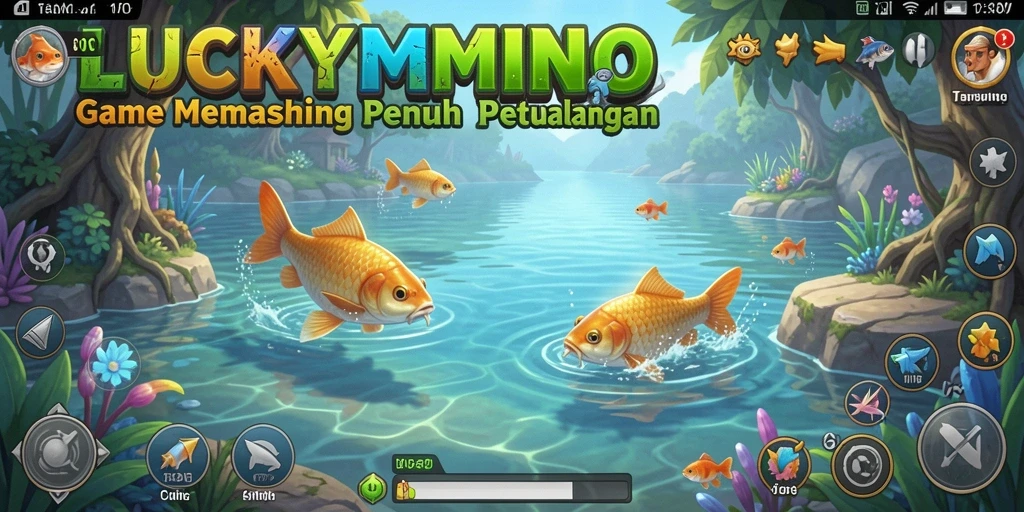 Tangkapan ikan besar dalam gameplay LUCKYMINO