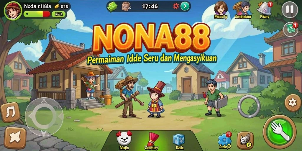 Screenshot gameplay NONA88 yang menunjukkan interaksi Idle yang menarik.