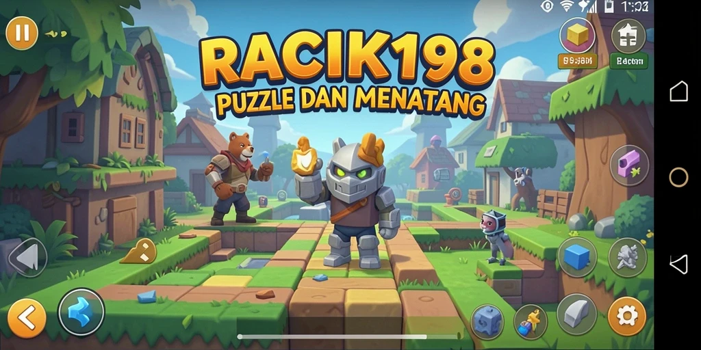 Tampilan gameplay RACIK198 yang penuh tantangan teka-teki.