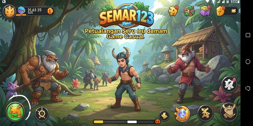 Tampilan seru dari permainan SEMAR123 yang penuh warna.